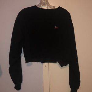 Cropped cherry sweater